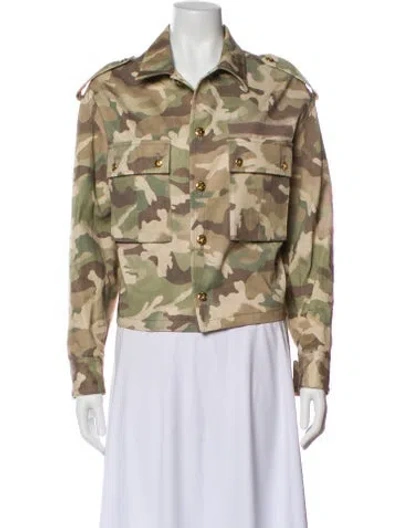Pre-owned Celine Camouflage Print Utility Jacket In Neutral