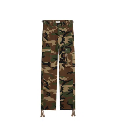 Celine Camouflage Work Casual Pants In Brown
