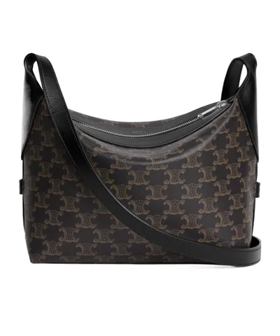 Celine Canvas And Calfskin Crossbody Bag