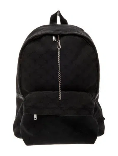 Pre-owned Celine Canvas Backpack In Black