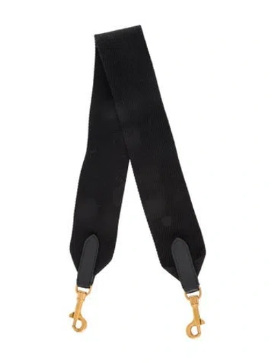 Pre-owned Celine Canvas Bag Strap In Black