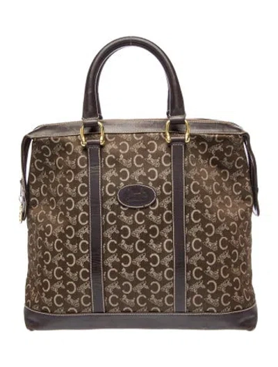 Pre-owned Celine Canvas Boston Vintage In Brown