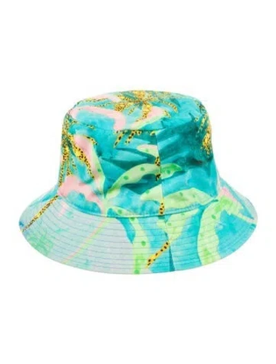 Pre-owned Celine Canvas Bucket Hat In Blue