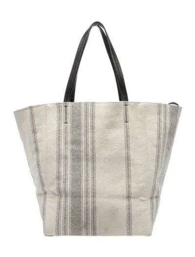 Pre-owned Celine Canvas Cabas Phantom Large In White