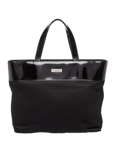 Pre-owned Celine Canvas Canvas Tote In Black