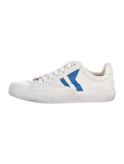 Pre-owned Celine Canvas Colorblock Pattern Sneakers In Neutrals