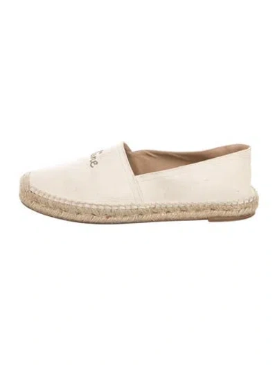Pre-owned Celine Canvas Graphic Print Espadrilles In Neutrals
