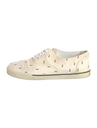Pre-owned Celine Canvas Graphic Print Sneakers In Neutral