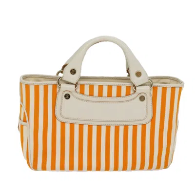 Pre-owned Celine Canvas Handbag () In Orange
