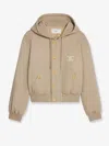 Celine Canvas Jacket With Triomphe Patch In Neutral