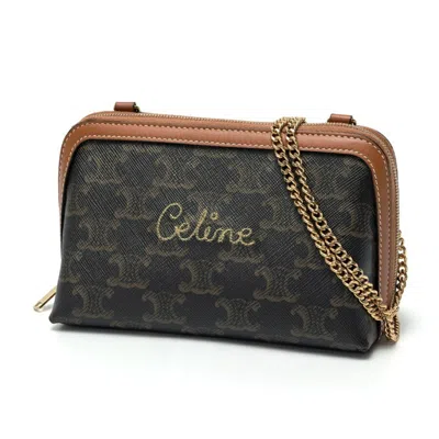 Pre-owned Celine Canvas Leather Shoulder Bag ()