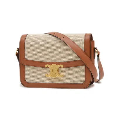 Pre-owned Celine Canvas Leather Shoulder Bag ()