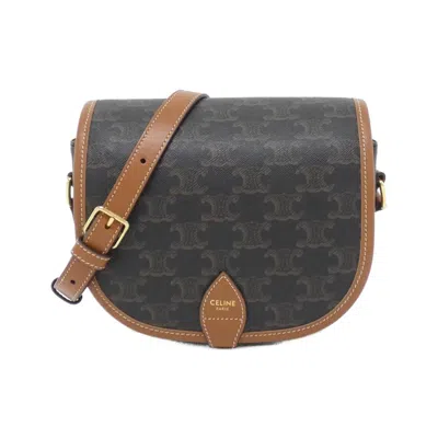 Pre-owned Celine Canvas Leather Shoulder Bag ()