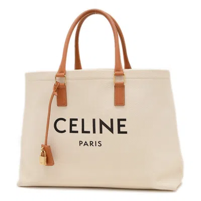 Pre-owned Celine Canvas Leather Tote Bag ()