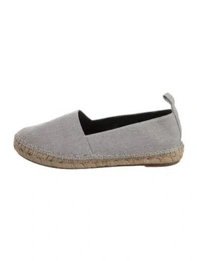 Pre-owned Celine Canvas Printed Espadrilles In White