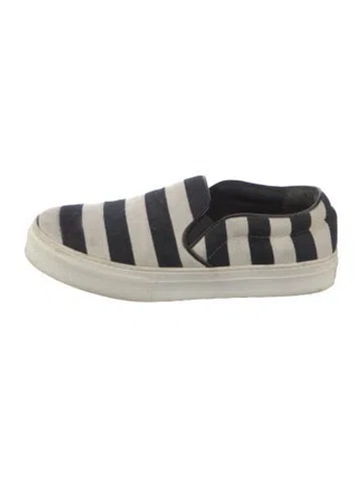 Pre-owned Celine Canvas Printed Sneakers In Black
