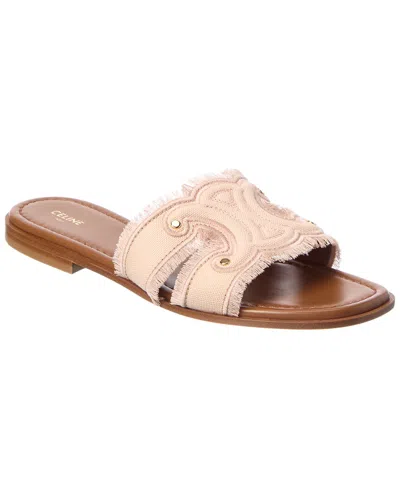 Celine Canvas Sandal In Black