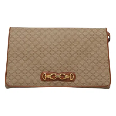 Pre-owned Celine Canvas Shoulder Bag () In Beige