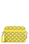 Celine Canvas Shoulder Bag Triomphe In Yellow