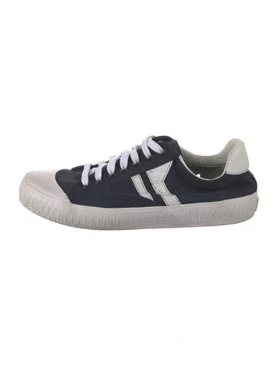 Pre-owned Celine Canvas Sneakers In Blue