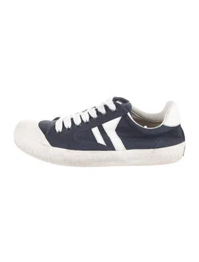 Pre-owned Celine Canvas Sneakers In Blue