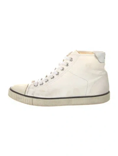 Pre-owned Celine Canvas Sneakers In Neutral