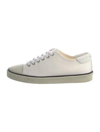 Pre-owned Celine Canvas Sneakers In White