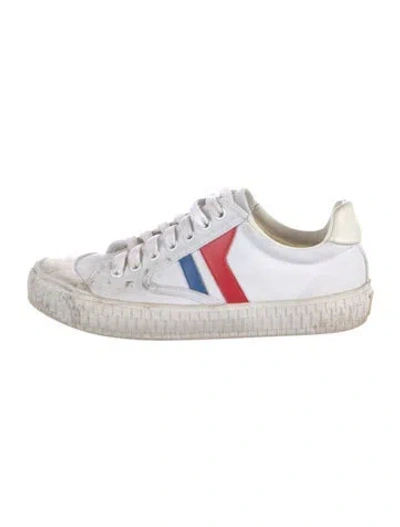 Pre-owned Celine Canvas Sneakers In White