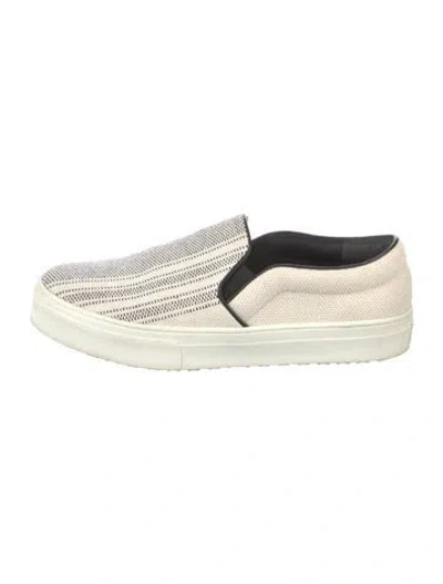 Pre-owned Celine Canvas Striped Sneakers In Neutrals