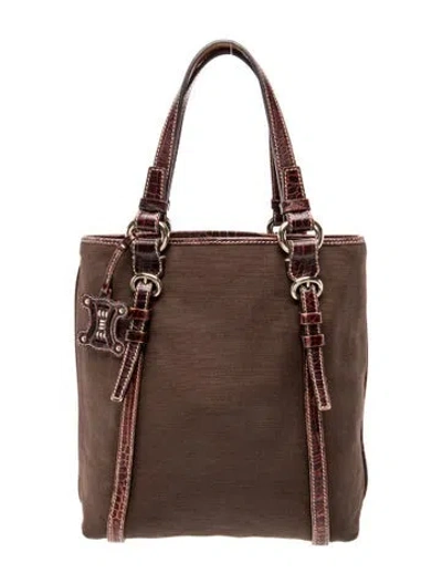 Pre-owned Celine Canvas Tote In Brown