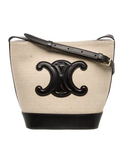 Pre-owned Celine Canvas Triomphe In Neutral
