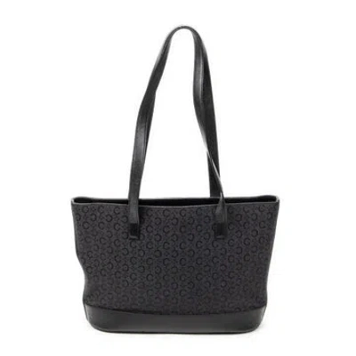 Pre-owned Celine Canvas Vintage Shopping Tote In Black