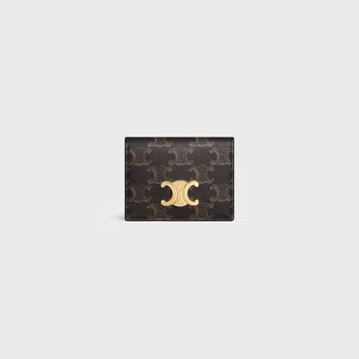 Celine Card Case In Brown