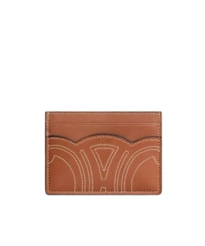 Celine Card Holder In Natural Calfskin