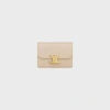 Celine Card Holder With Flap Triomphe In Shiny Calfskin