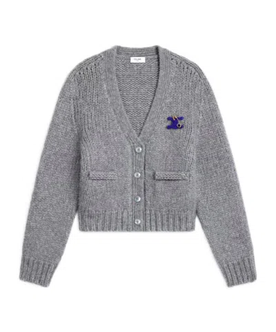 Celine Cardigan In Cashmere And Silk In Gray