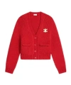Celine Cardigan In Cashmere And Silk In Red