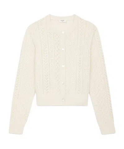 Celine Cardigan In Cotton Pointelle