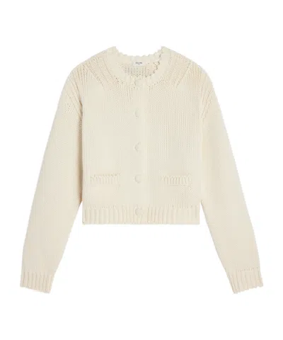 Celine Cardigan In Cotton In White
