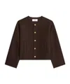 Celine Cardigan Jacket In Double Face Cashmere In Brown