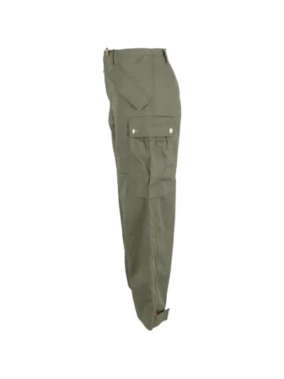 Pre-owned Celine Cargo Drawstring Trousers In Green