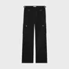 Celine Straight-leg Cotton And Linen-blend Cargo Trousers In Black