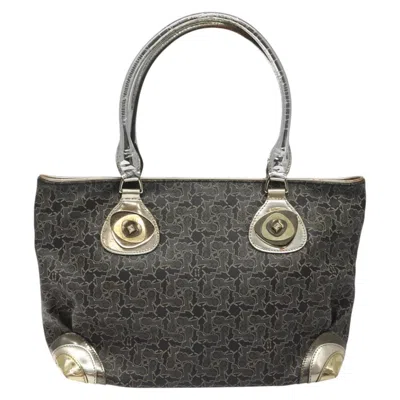 Pre-owned Celine Céline Carriage Black Canvas Tote Bag ()
