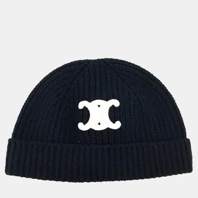 Pre-owned Celine Cashmere Black Beanie