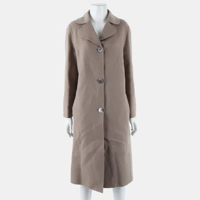 Pre-owned Celine Cashmere Brown Coat 36