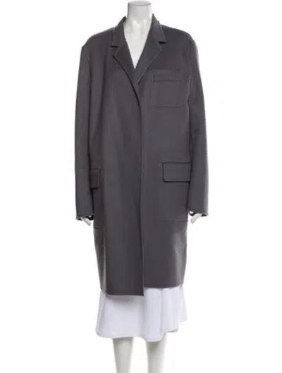Pre-owned Celine Cashmere Coat In Gray