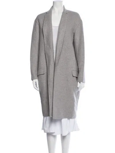 Pre-owned Celine Cashmere Coat In Gray