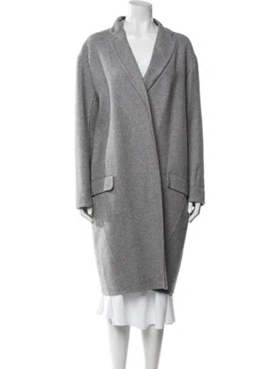 Pre-owned Celine Cashmere Coat In Gray