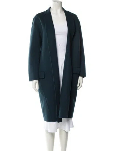 Pre-owned Celine Cashmere Coat In Green