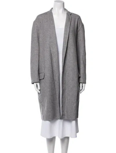 Pre-owned Celine Cashmere Coat In Grey